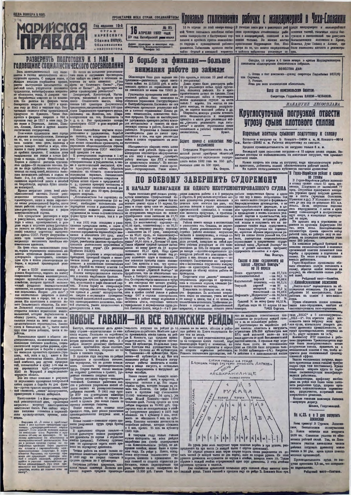Газета «Марийская правда» от 16.04.1932