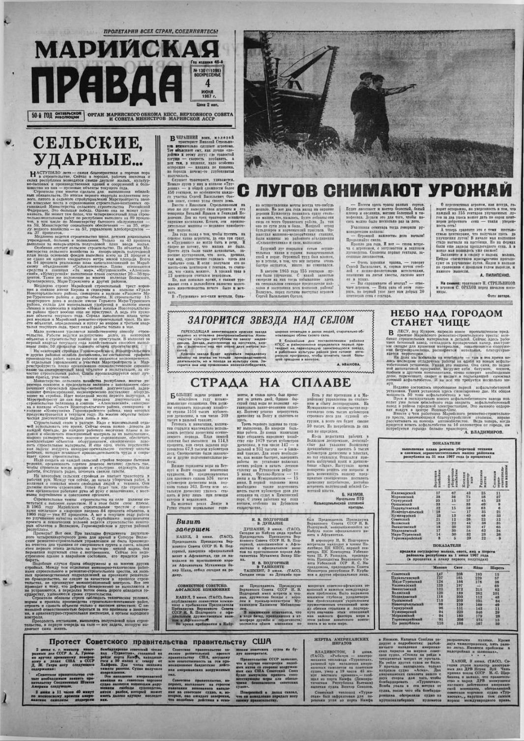 Газета «Марийская правда» от 04.06.1967