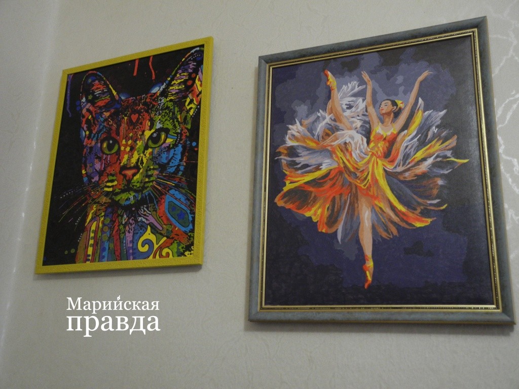 Только на пенсии Татьяна Степановна попробовала себя в качестве художника и увлеклась рисованием по номерам. (Фото Натальи Кулишовой).