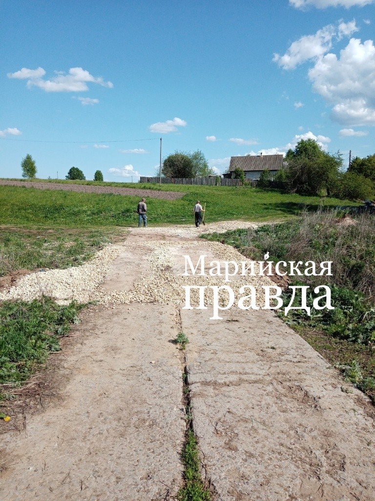 Отремонтирован переезд через овраг в деревне Чодраял. Отремонтирован переезд через овраг в деревне Чодраял..jpg