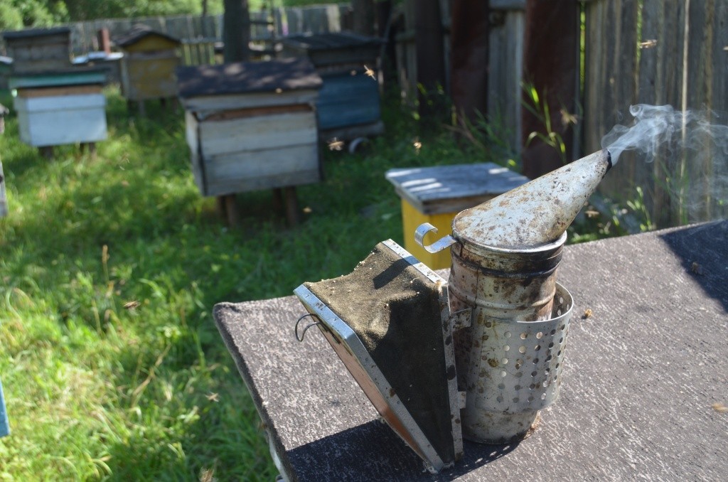 Дымарь очень полезная штука - успокаивает пчел.jpg