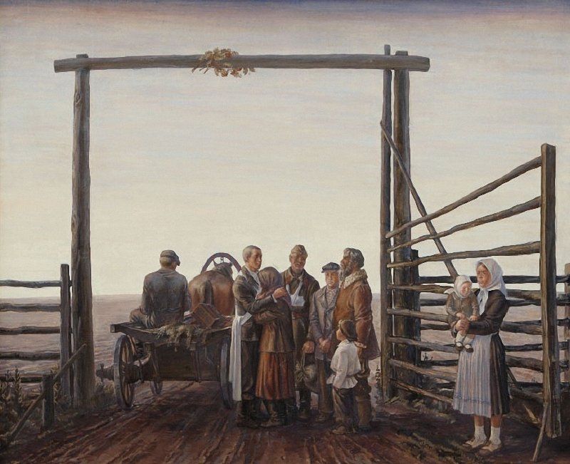 Провожают на фронт (1979). фото из архива художника.jpg !Провожают на фронт (1979). фото из архива художника.jpg