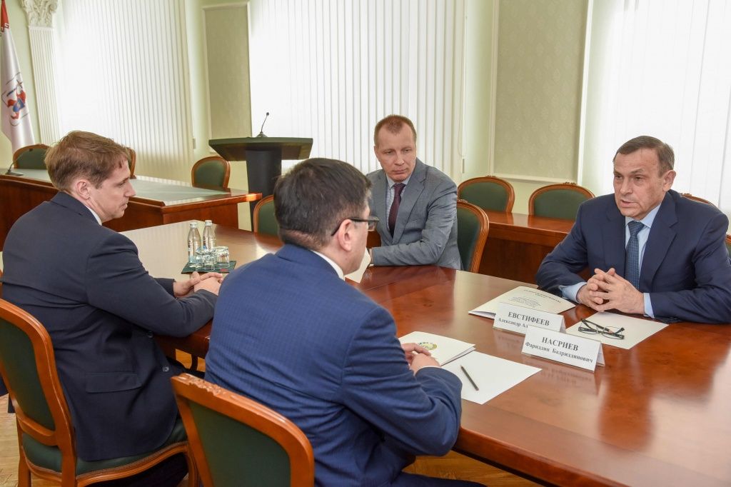 Переговоры Главы Марий Эл Александра Евстифеева с Генеральным консулом Узбекистана в Казани Фарридином Насриевым