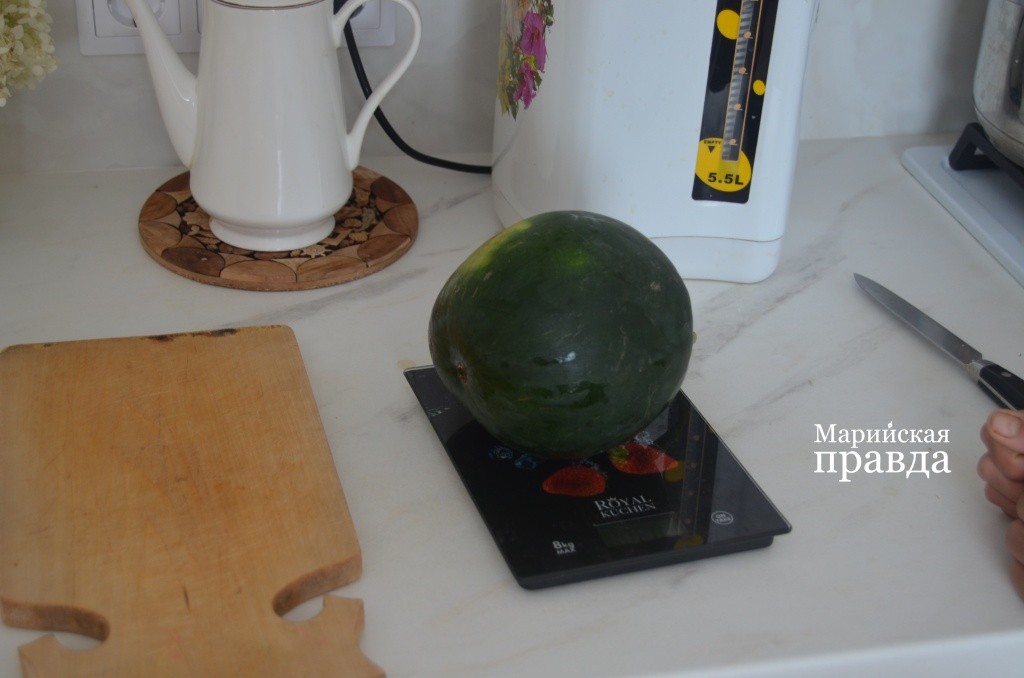 Самый маленький арбузик потянул на 1250 граммов..jpg