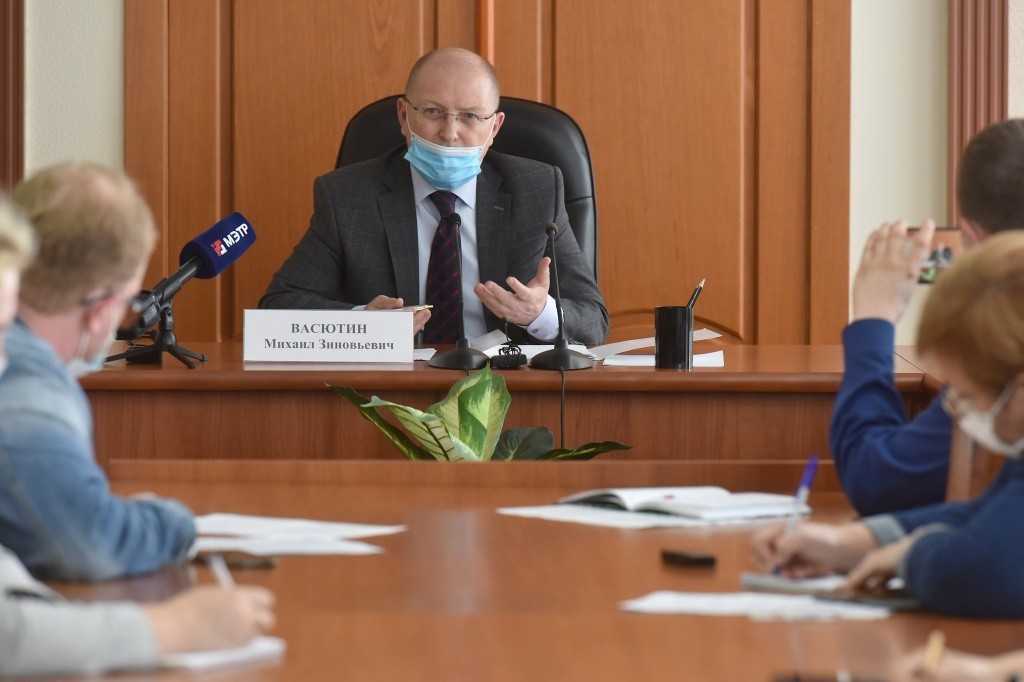 Пресс-конференцию провел первый заместитель Председателя Правительства республики Михаил Васютин. (Фото предоставлено пресс-службой Главы РМЭ).