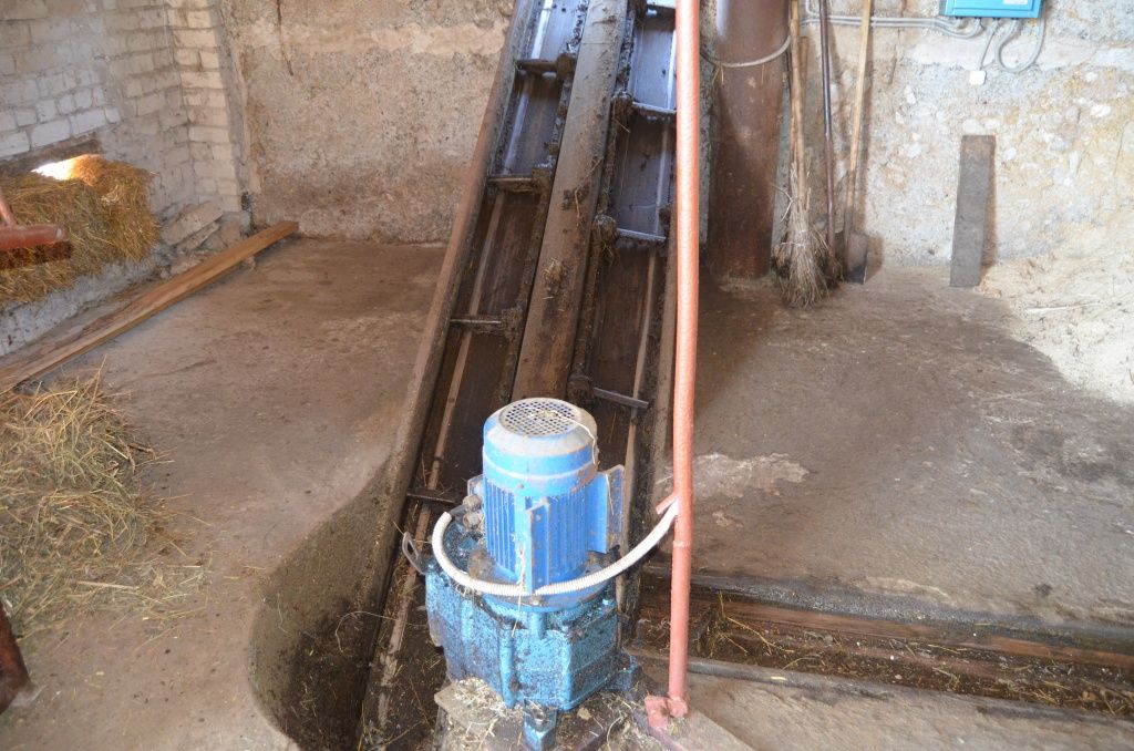 Чобы облегчить труд людей, фермер установил механизированное навозоудаление.JPG