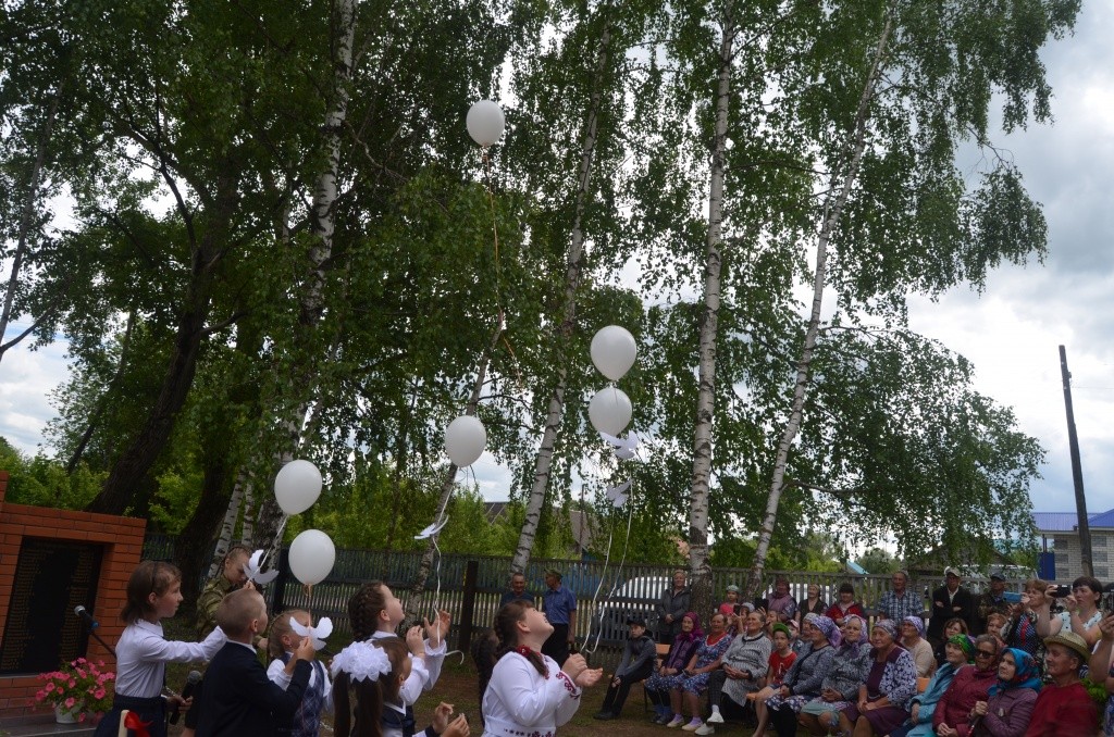 На шарах в небо поднялись белые голуби мира.jpg