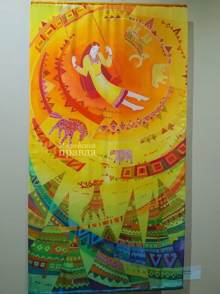 «Юмын удыр» («Небесная дева»). Шелк, холодный батик..jpg