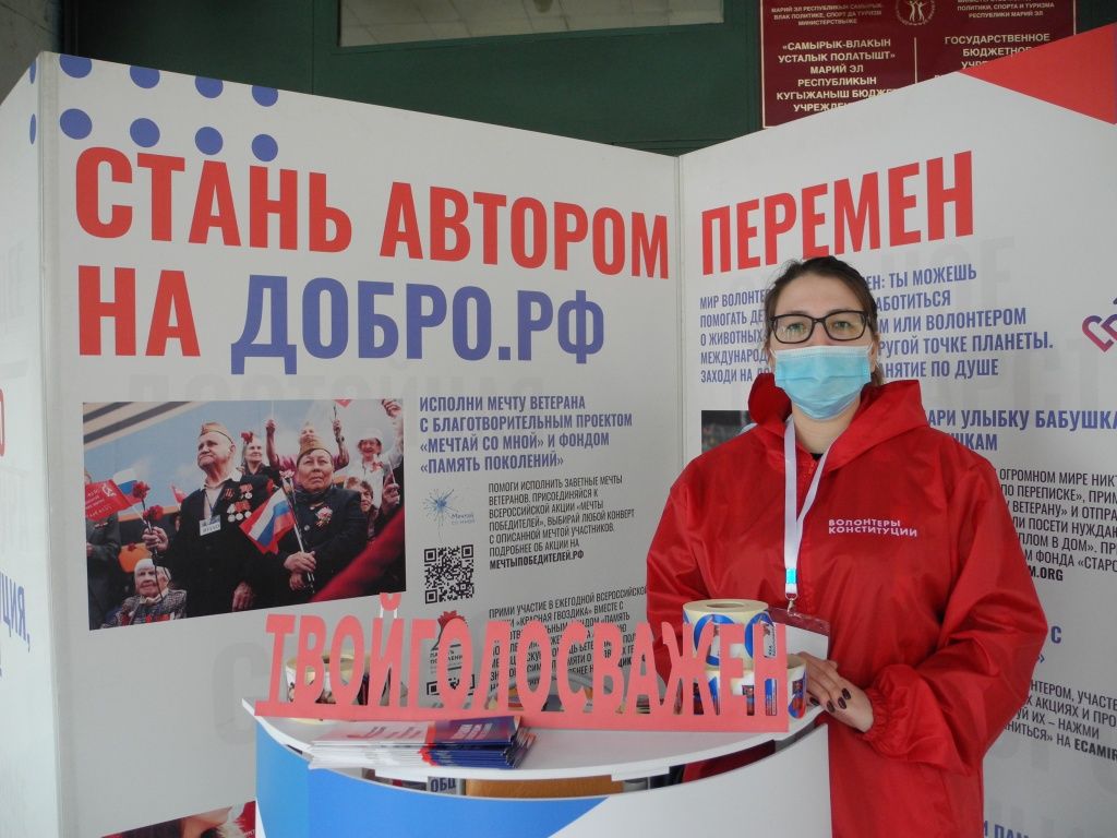 Волонтер Конституции Анастасия Самарцева. (Фото Натальи Кулишовой).