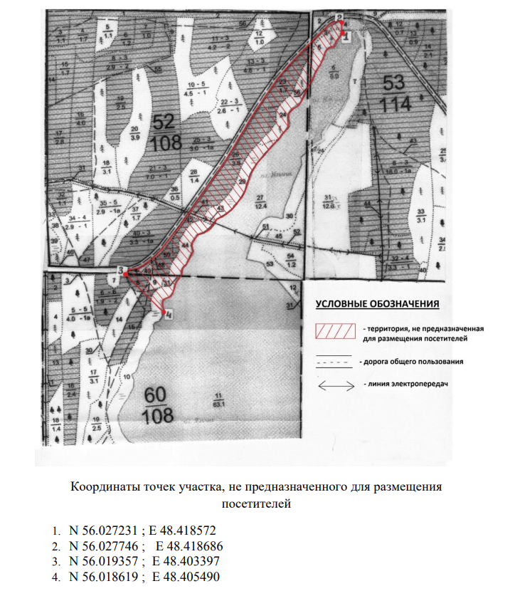 Схема участка территории, не предназначенная для размещения посетителей