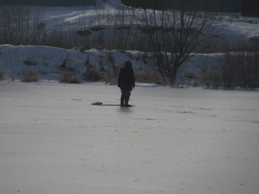 Рыбаки на озере 