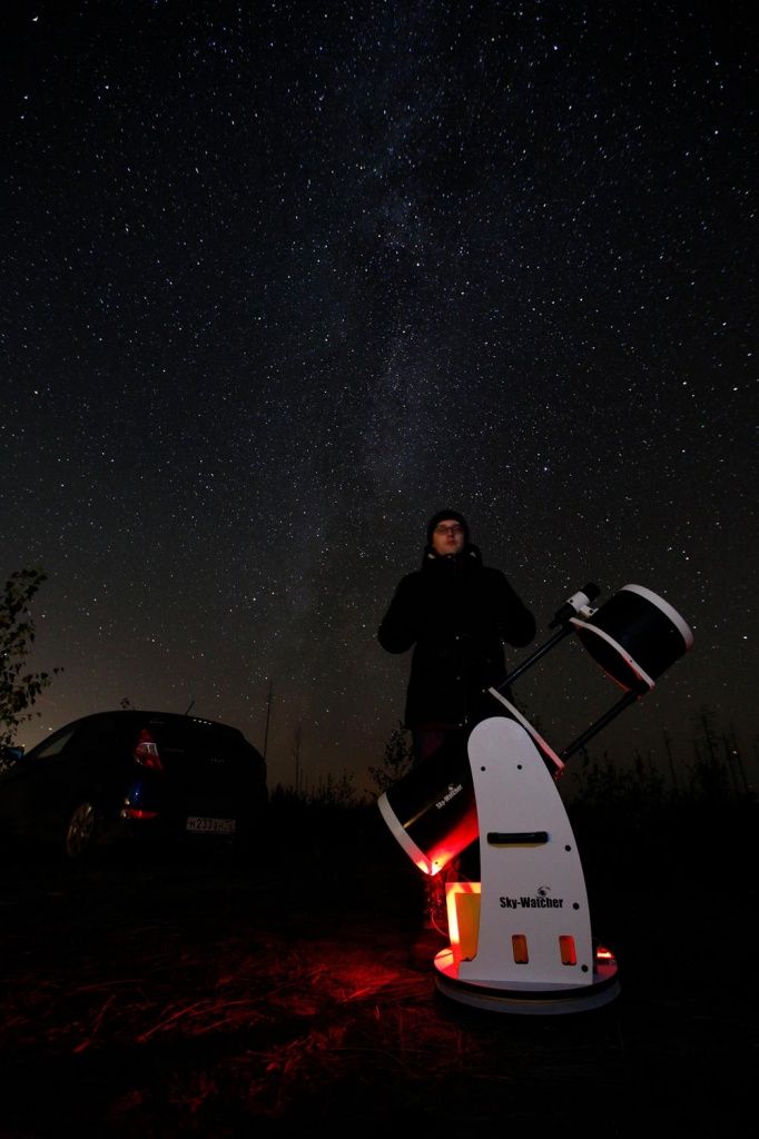 Константин со своим телескопом