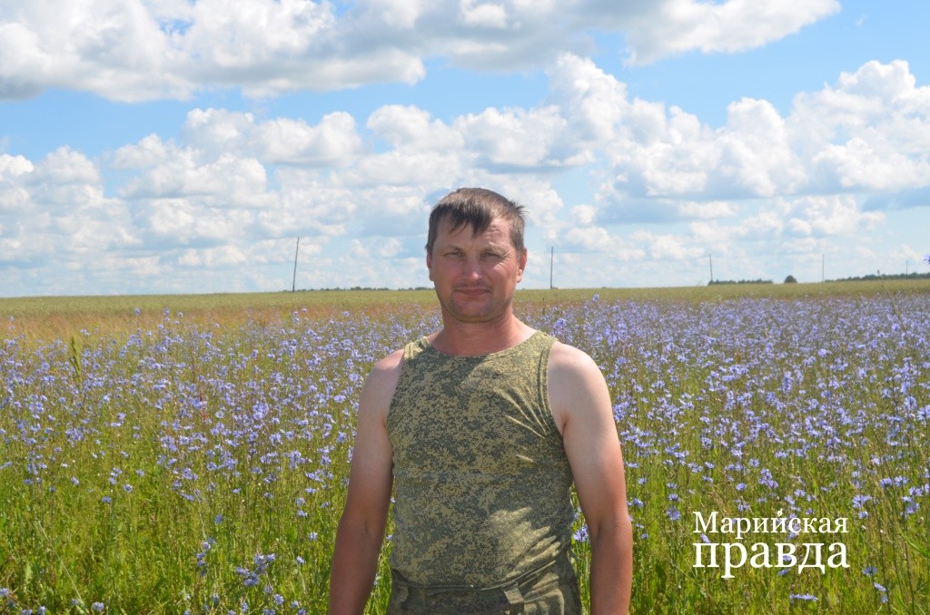 Встречаться с Андреем пришлось прямо в поле - он занят заготовкой сена 1.jpg