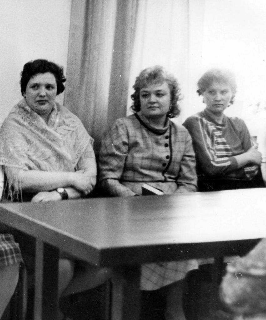 Я на заседании женсовета на заводе. Конец 70-х.